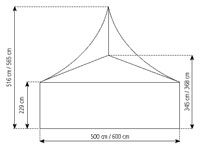 5m Pagoda Marquee Tech Specs Drawing 1